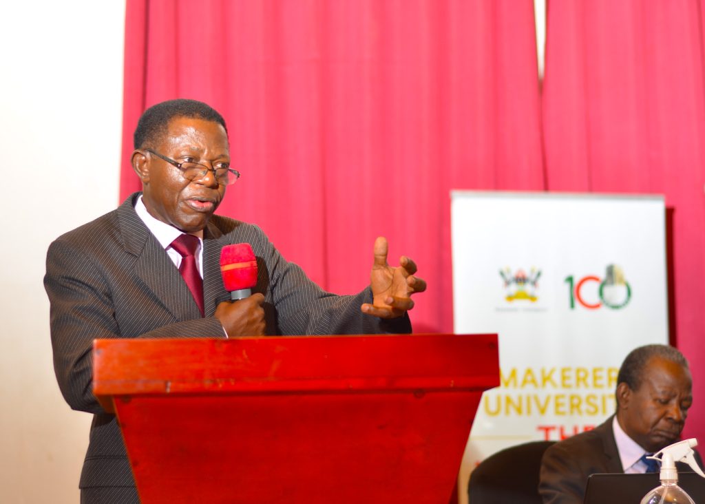 The Academic Registrar, Prof. Buyiza Mukadasi gives his remarks at the Conference on 17th November 2022, Makerere University.