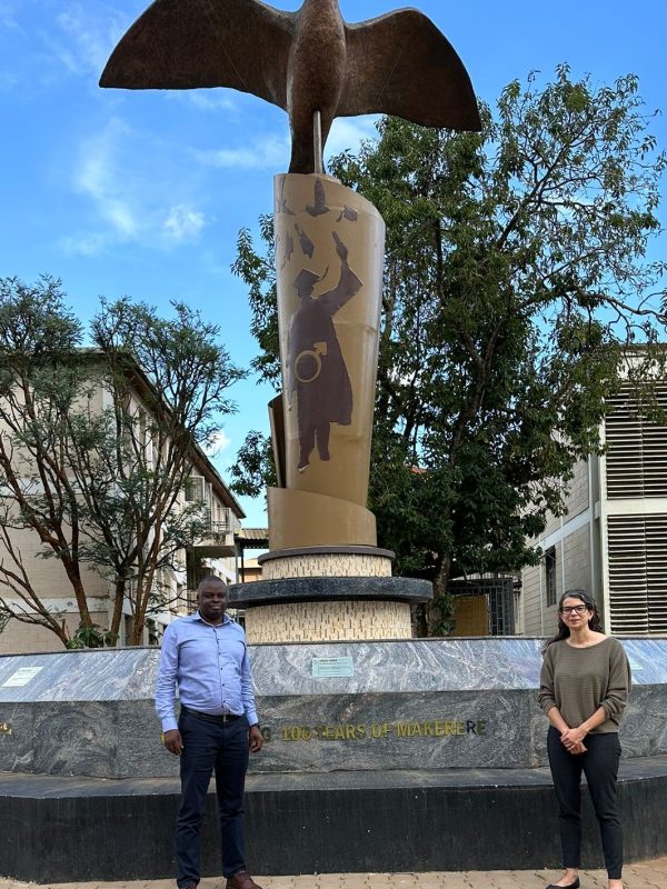 Dr. Stephen Ojiambo Wandera and Dr. Monica Maria Diaz at Makerere University.