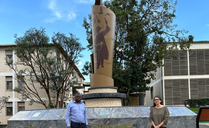 Dr. Stephen Ojiambo Wandera and Dr. Monica Maria Diaz at Makerere University.